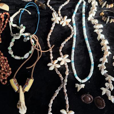 Sale Photo Thumbnail #13: Puca Shell and Native Necklaces 
and Rustic cuff, & Earrings