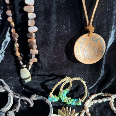 Sale Photo Thumbnail #17: Puca Shell and Native Necklaces 
and Rustic cuff, & Earrings