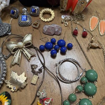 Sale Photo Thumbnail #37: Green Bubble Necklace, Pink Beads, VTG bracelet, 3PC blue stone set.