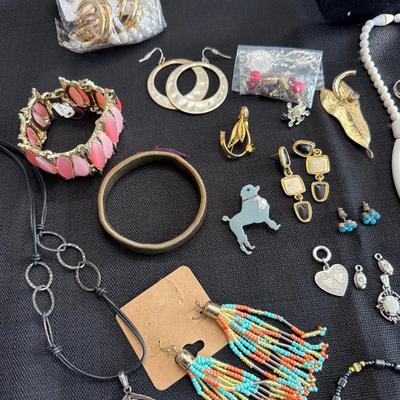 Sale Photo Thumbnail #54: Vintage Jewelry, Rosary, Earrings, Pins, Bracelets and more.