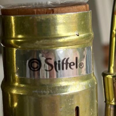 Stiffel Brass Lamp and Shades (B3-BC)