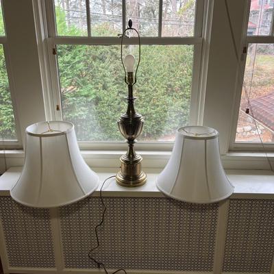 Stiffel Brass Lamp and Shades (B3-BC)
