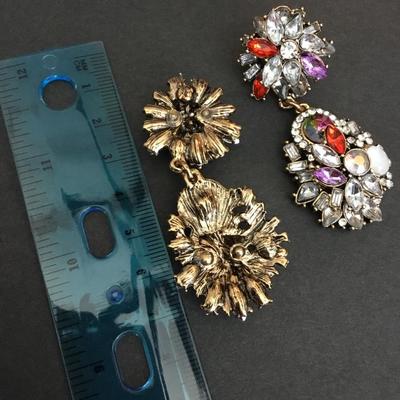 Beautiful, multicolored, rhinestone, crystal statement earrings