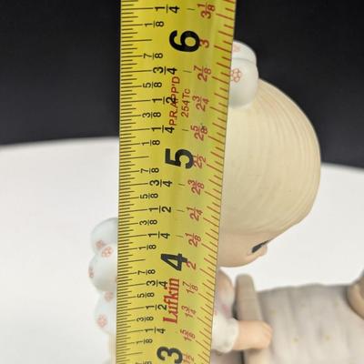 "1980 Jonathan & David" The Original Precious Moments Figurine & Baby Shoe Trinket Box No Boxes