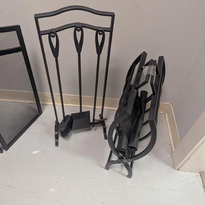 Black Fire Place Set