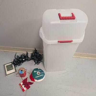 Wrapping Paper Container & Christmas Items