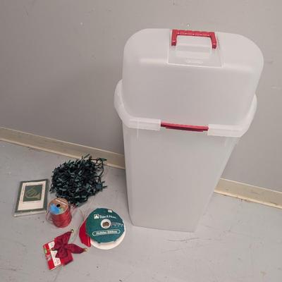 Wrapping Paper Container & Christmas Items