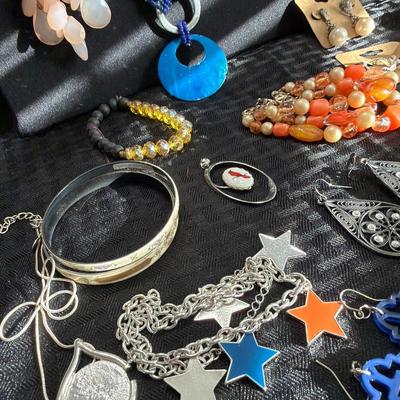 Sale Photo Thumbnail #116: Napier, Brighton, and Kendra Scott & Vintage Jewelry 
Earrings Pins, Necklaces and more.