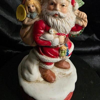 Vintage Santa Claus Chimney Figurine – Classic Holiday Charm & Storybook Detail