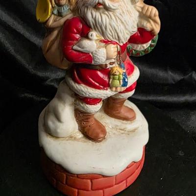 Vintage Santa Claus Chimney Figurine – Classic Holiday Charm & Storybook Detail