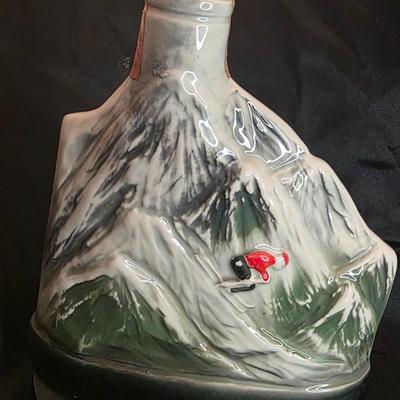 Jim Beam “Harry Hoffman Ski Country USA” Vintage 1969 Ceramic Whiskey Decanter | Rare Collectible by Regal China