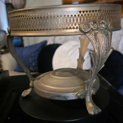 Vintage Brass Chafing Dish Warmer Stand — Old-World Elegance Meets Functional Artistry