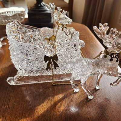 Crystal Sleigh and Reindeer