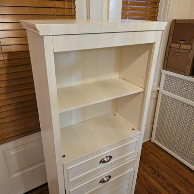 Crosley Furniture White Shelf/Cabinet (E-JS)