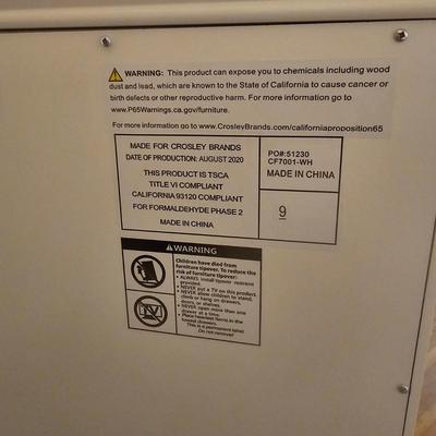 Crosley Furniture White Shelf/Cabinet (E-JS)