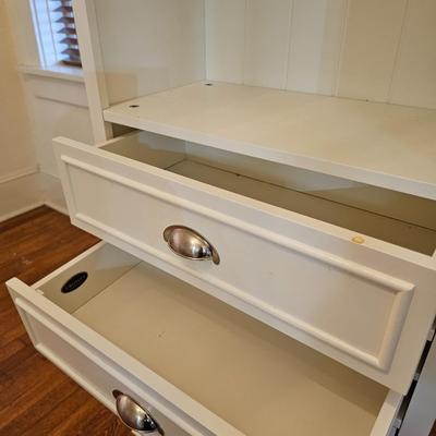 Crosley Furniture White Shelf/Cabinet (E-JS)