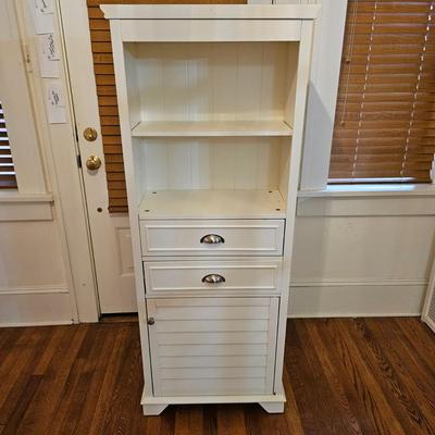 Crosley Furniture White Shelf/Cabinet (E-JS)