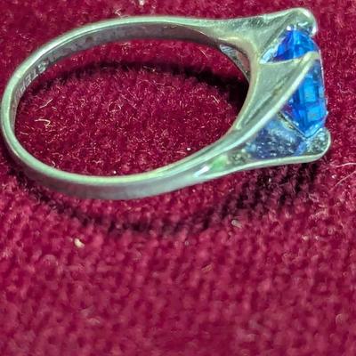 .925 Sterling Ring With Gem #8
