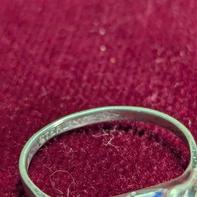 .925 Sterling Ring With Gem #8