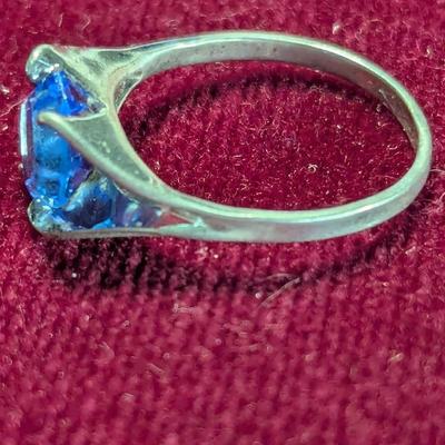 .925 Sterling Ring With Gem #8