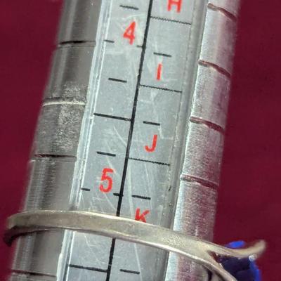 .925 Sterling Ring With Gem #8