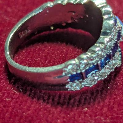 .925 Sterling Ring With Gem #8