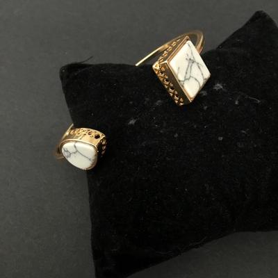 Pretty gold, toned stone cuff bracelet