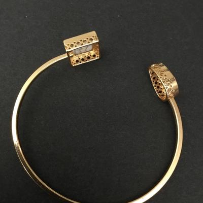 Pretty gold, toned stone cuff bracelet