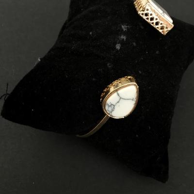 Pretty gold, toned stone cuff bracelet