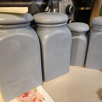 Blue Canister Set