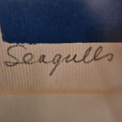 'Seagulls' by Alec Cowan Pencil Signed Wood Block Print (LR-JS)
