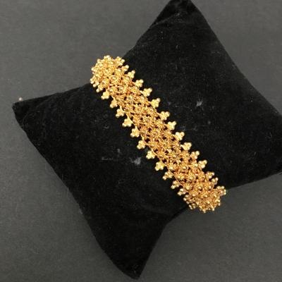 Vintage, goldtone, flower bracelet