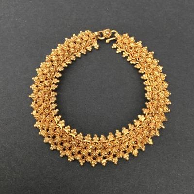 Vintage, goldtone, flower bracelet