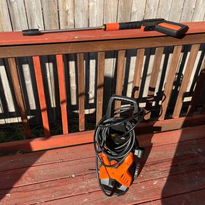 Sale Photo Thumbnail #167: Generates up to 2150 PSI water pressure and 1.6 GPM water flow, suitable for cleaning cars, lawn furniture, and outdoor toys. 
Features an adjustable spray pressure nozzle for different applications. 
Equipped with a Total Stop System (TSS) that automatic
