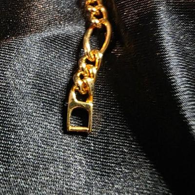 Vintage Gold-Tone Rope Chain Bracelet – Bold Cuban-Style Links with Polished Luster