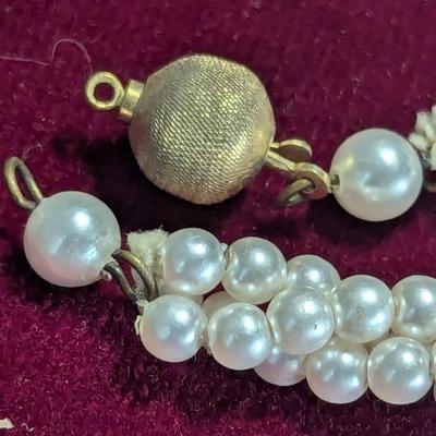 Vintage Marvella Faux Pearl Necklaces Graduated Classic Ivory Necklaces Approx 30" Long