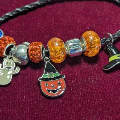 Hand Crafted Halloween Bracelet & .925 Pandora Music Bracelet