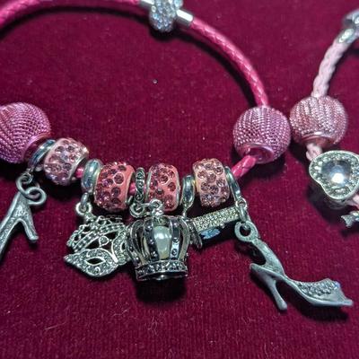 Hand Crafted Princess Bracelet & "Mom" Pink Bracelet #2