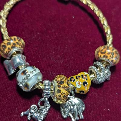 .925 Pandora Jungle Bracelet & Hand Crafted Cocktail Bracelet #3
