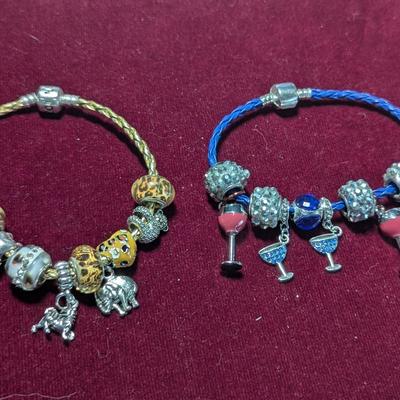 .925 Pandora Jungle Bracelet & Hand Crafted Cocktail Bracelet #3