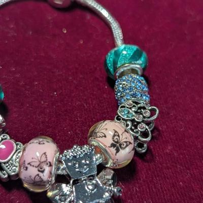 Sterling Bracelet With Butterfly Charms #7