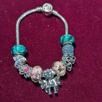 Sterling Bracelet With Butterfly Charms #7