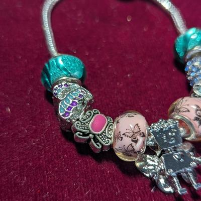 Sterling Bracelet With Butterfly Charms #7