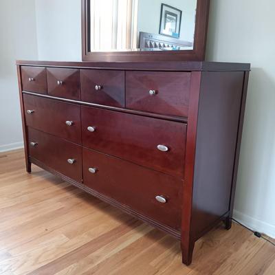 LOT 5: Art Deco Style Dresser with Mirror