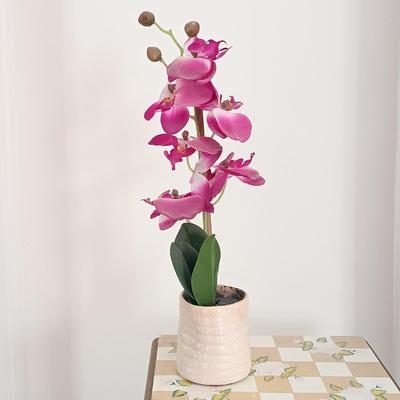 LOT 7: Small Chest of Drawers with Basket, Framed Art, Pottery Vase & More