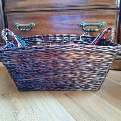 LOT 24: Solid Wood Apothecary Cabinet with Hand Painted Jewelry Chest & Basket