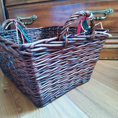LOT 24: Solid Wood Apothecary Cabinet with Hand Painted Jewelry Chest & Basket