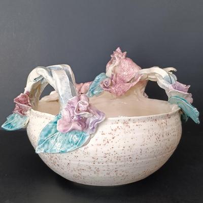 LOT 27: Signed Anthropomorphic Art Bowl