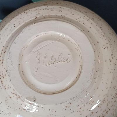 LOT 27: Signed Anthropomorphic Art Bowl
