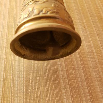 LOT 42: Vintage Brass Monastery Bell w/Latin Inscription